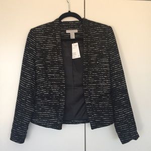 Striped tweed blazer NWT